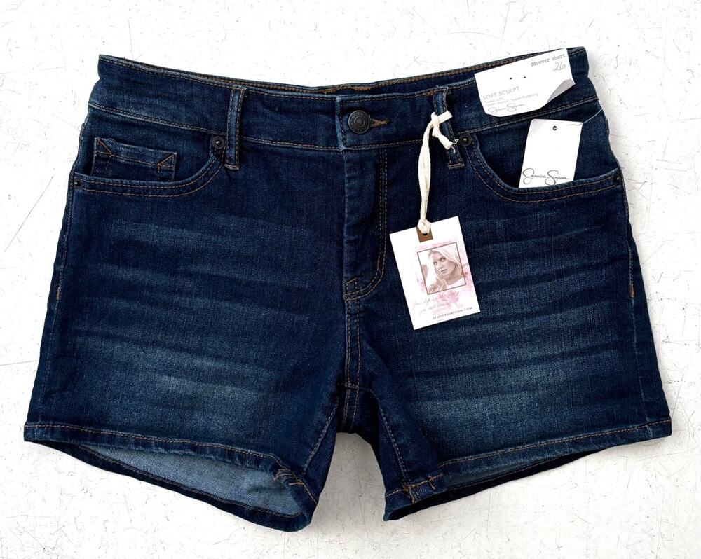 Jessica Simpson Nwt Soft Sculpt Forever Stretch Rogue Denim Jean Shorts 26